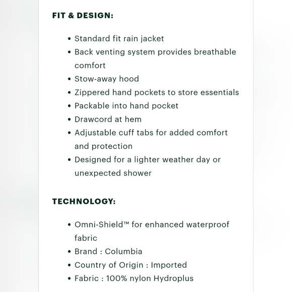 Columbia Women's Switchback Rain Jacket - Picture 6 of 6